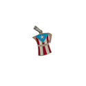 Dije de Greca con Bandera (Plateada) en Stainless Steel, 21mm - 1 pieza