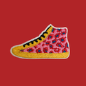 Aplicación Bordada con Pega, Zapato con Prints – 1 pieza