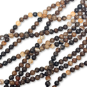 Cuentas Redondas de Ágata, Tonos Marrones – 8mm