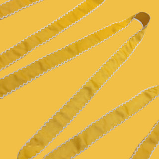 Amarillo - Cinta Grosgrain Moonstitch - 1 Yarda