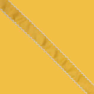 Amarillo - Cinta Grosgrain Moonstitch - 1 Yarda
