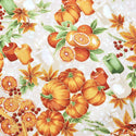 Autumn Pumpkins - Thanksgiving Fabric- 100% Cotton Print Fabric, 44/45" Wide