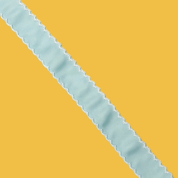Azul Claro - Cinta Grosgrain Moonstitch - 1 Yarda