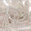 Embroidered Lace Tulle Fabric 65", Dusty Rose / Silver - 1 yard