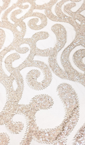 Embroidered Lace Tulle Fabric 65", Dusty Rose / Silver - 1 yard