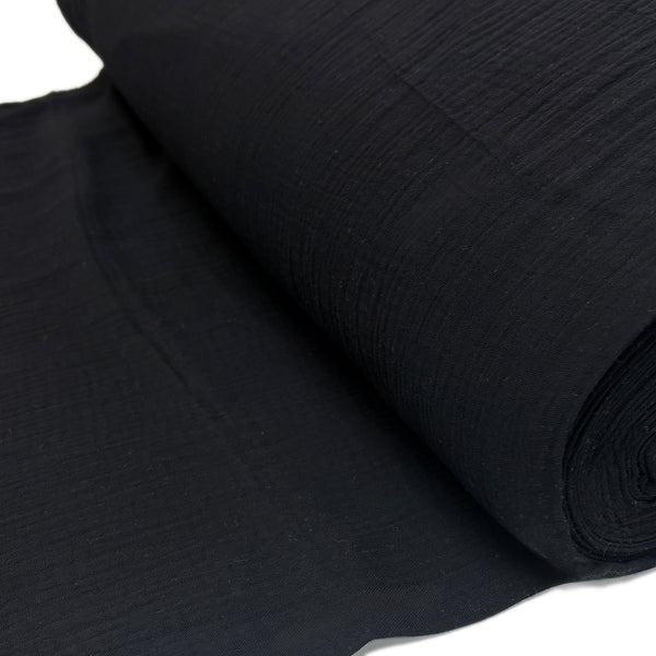 Gasa / Gauze Fabric, 54" Wide- 100% Cotton, Black