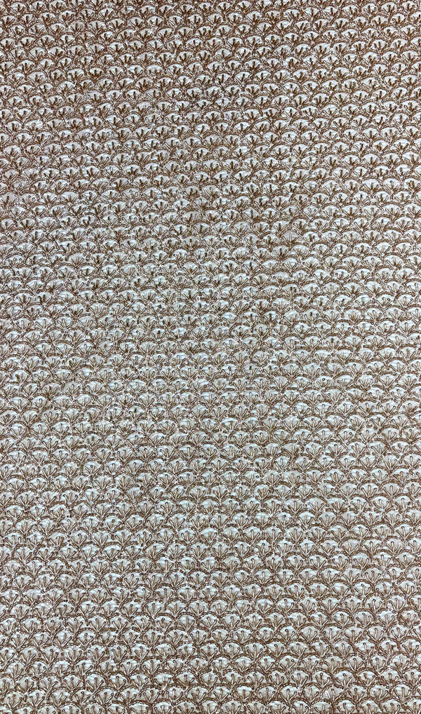 Tela Tulle de Encaje Bordada 65",  Dorado / Crema - 1 yarda