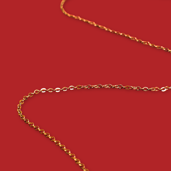 Cadena Fina con Cierre de Langosta, Dorado - Acero Inoxidable , 1 pieza