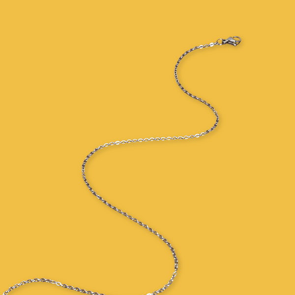 Cadena Fina con Cierre de Langosta, Plateado - Acero Inoxidable , 1 pieza