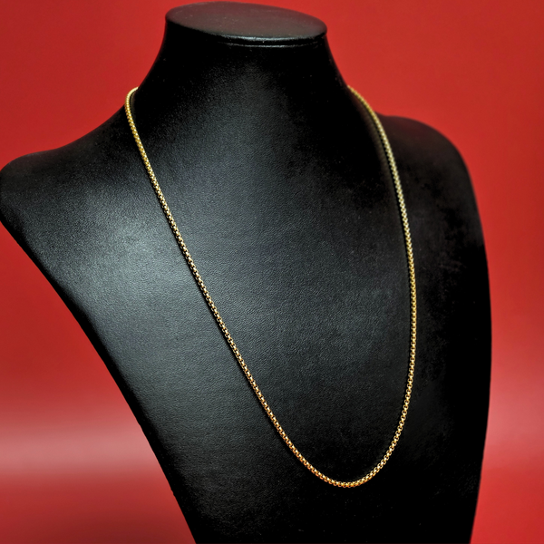 Cadena de Caja Redonda con Cierre de Langosta - Acero Inoxidable , 1 pieza