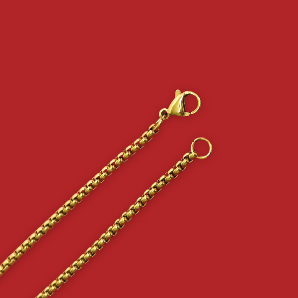 Cadena de Caja Redonda con Cierre de Langosta - Acero Inoxidable , 1 pieza