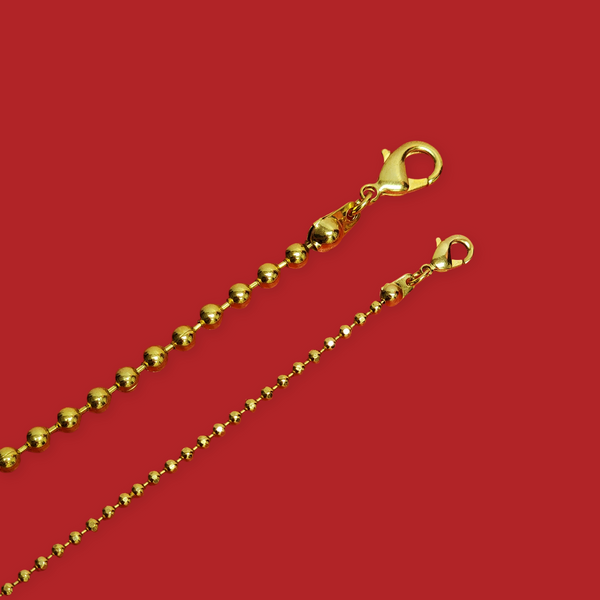 Cadena Militar con Cierre de Langosta - Brass con Doble Baño de Oro Laminado, 1 pieza