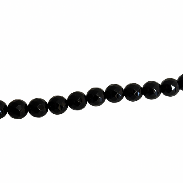 Cuentas Facetadas de Ónix Negro - 8mm