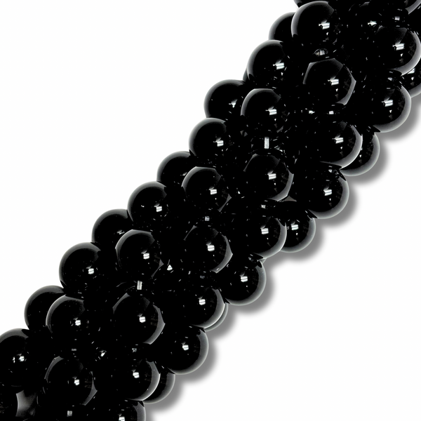 Cuentas Redondas de Ónix Negro - 12mm
