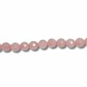 Cuentas Redondas Facetadas de Cuarzo Rosado - 8mm