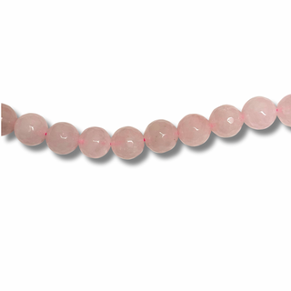 Cuentas Facetadas de Cuarzo Rosado - 12mm
