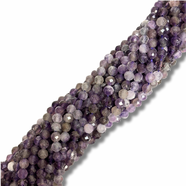 Cuentas Facetadas de Amatista - 4mm