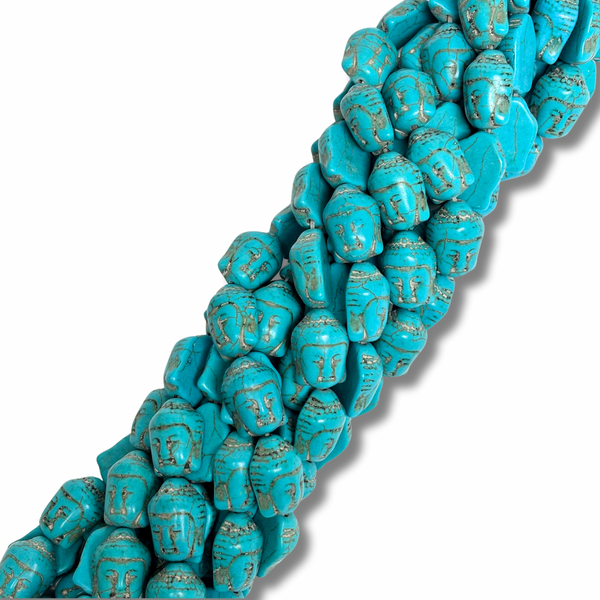 Cuentas de Buddah Howlite Turquesa  Sintético - 20mm