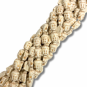 Cuentas de Buddah Howlite Blanco Sintético - 20mm