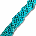 Round Magnesite Beads Dyed in Turquoise - 4mm