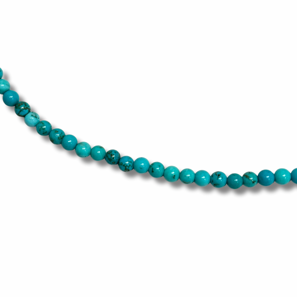 Round Magnesite Beads Dyed in Turquoise - 4mm