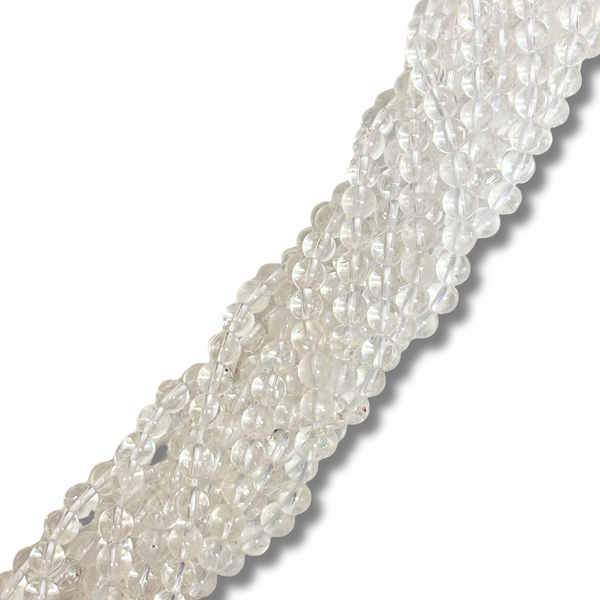 Cuentas Redondas Cuarzo de Cristal - 6mm