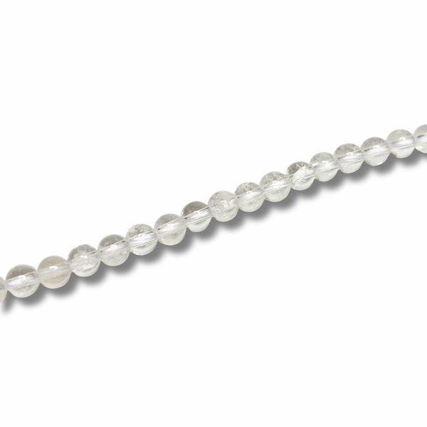 Cuentas Redondas Cuarzo de Cristal - 4mm