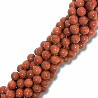 Cuentas Sintéticas Goldstone - Redondas y Lisas 8mm