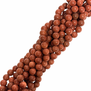 Cuentas Sintéticas Goldstone - Redondas y Lisas 6mm