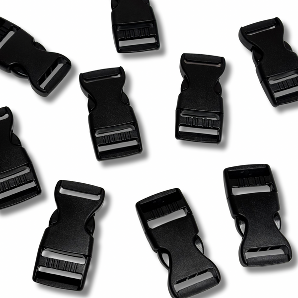 Hebilla de Plástico, Negro- 1"