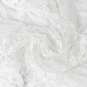 Tela Tulle de Encaje Bordada 60", Blanco - 1 yarda