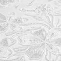 Tela Tulle de Encaje Bordada 60", Blanco - 1 yarda