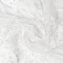 Tela Tulle de Encaje Bordada 65", Blanco - 1 yarda