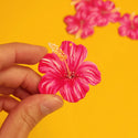 Flor de Maga, Color Rosa - Charm de Acrílico, 1pc