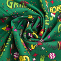 100% Cotton Print Fabric, 44/45" Wide, Grinch Gifts - Green