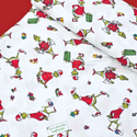 100% Cotton Print Fabric, 44/45" Wide, Grinch - Naughty List