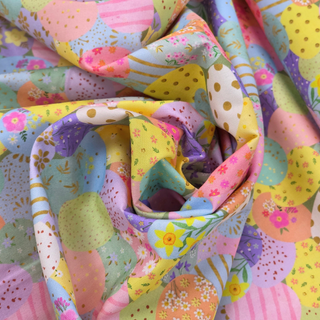 100% Cotton Print Fabric, 44/45" - Easter Eggs