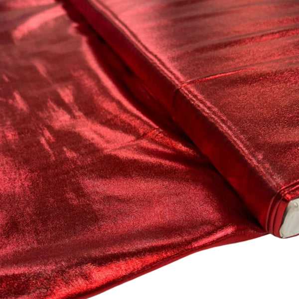 Licra / Lycra Full Foil, 58" Wide - 100% Polyester, Four Way Stretch - Red