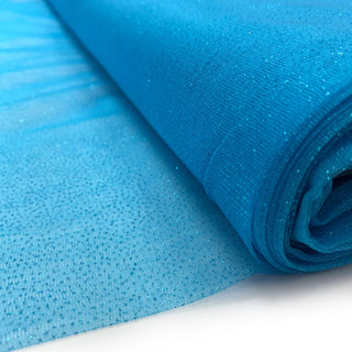 Turquoise, Tull Metallic Foil Mist 100% Polyester