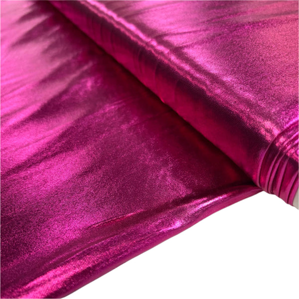 Licra / Lycra Full Foil, 58" Wide - 100% Polyester, Four Way Stretch - Fuchsia