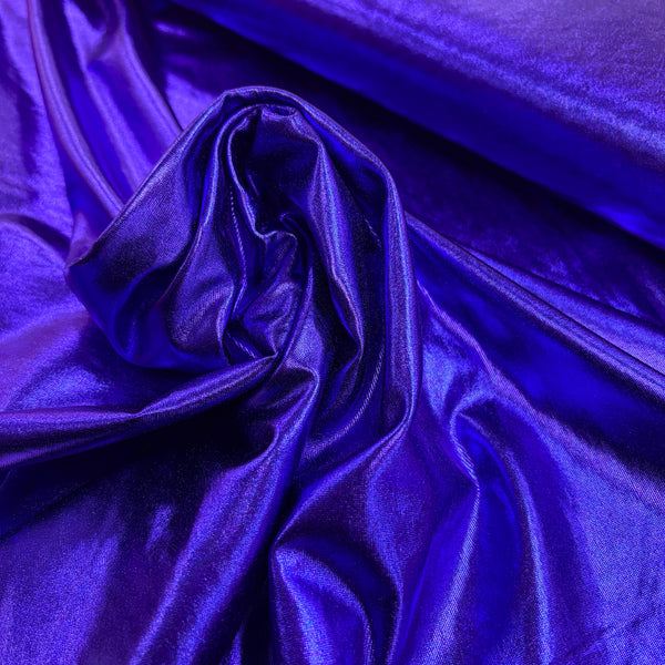 Licra / Lycra Full Foil, 58" Wide - 100% Polyester, Four Way Stretch - Royal Blue