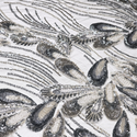 Tela Tulle de Encaje Bordada 65", Gris - 1 yarda