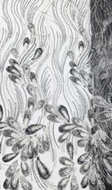 Tela Tulle de Encaje Bordada 65", Gris - 1 yarda