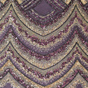Embroidered Lace Tulle Fabric 65”, Black / Red / Gold - 1 yard