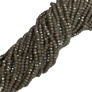 Rondelle de Cristal Glossy Taupe