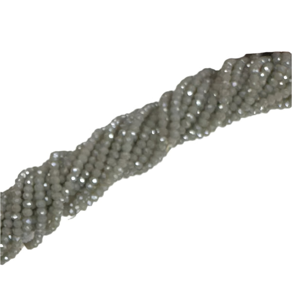 Rondelle de Cristal Opalo Gris