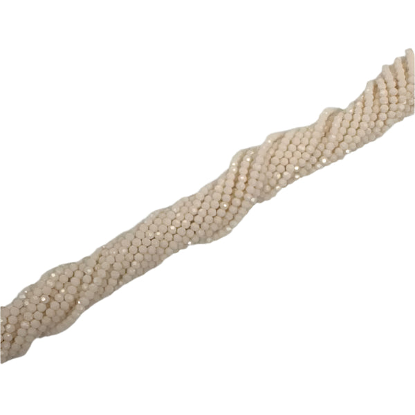 Rondelle de Cristal Glossy Ivory