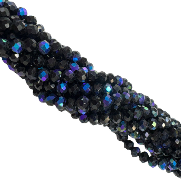 Rondelle de Cristal Multi Tono Azul