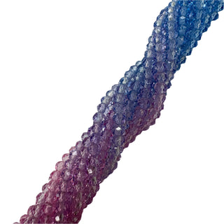 Rondelle de Cristal Tonos Azul y Rosa