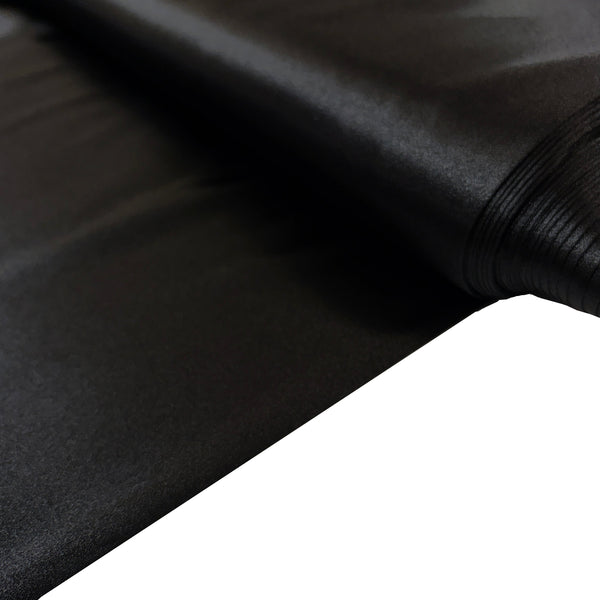 Satin Stretch Fabric, 60" Wide- 100% Polyester, Black